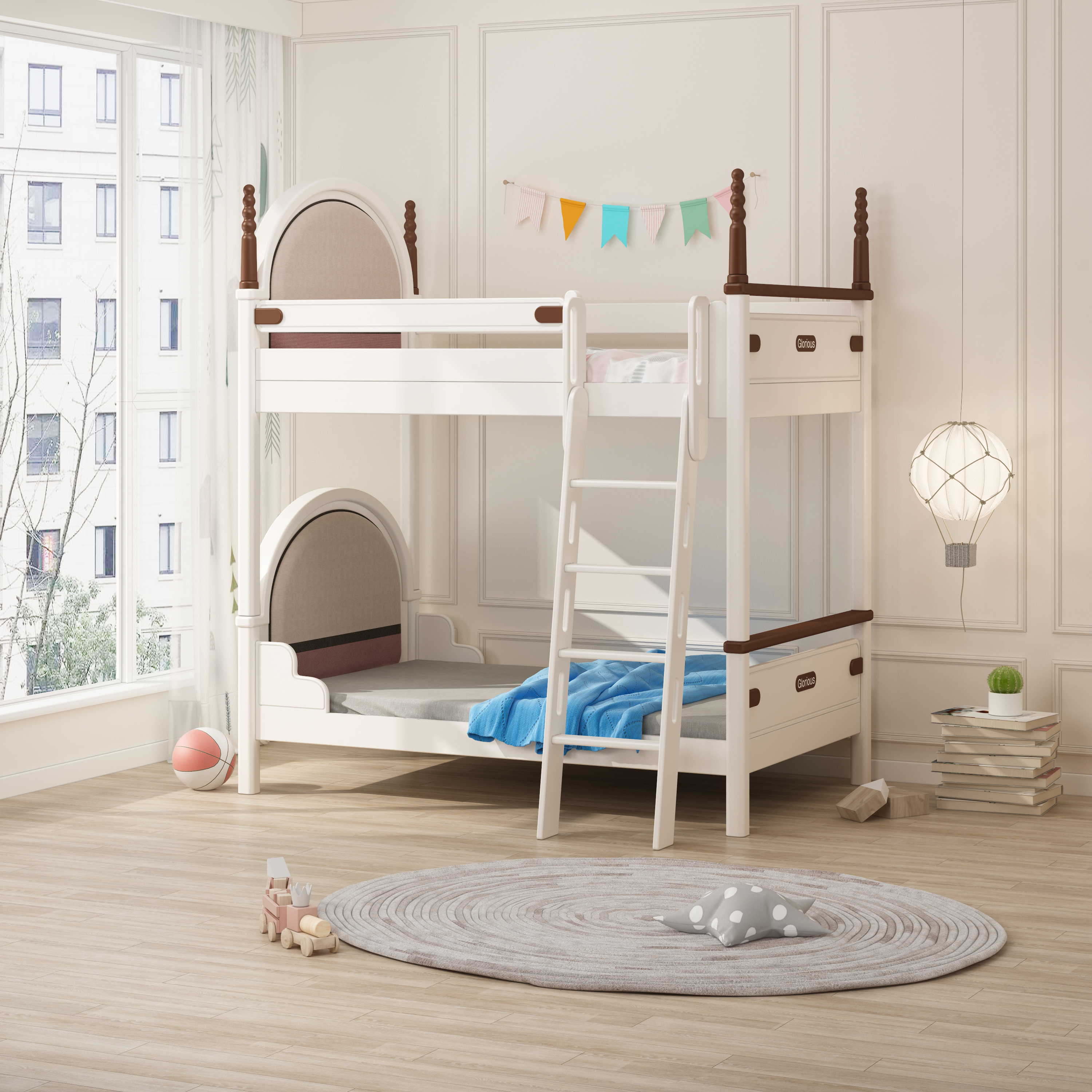 children，Children's furniture，European Furniture ，Children's high and low bed，Children bed，Furniture home，