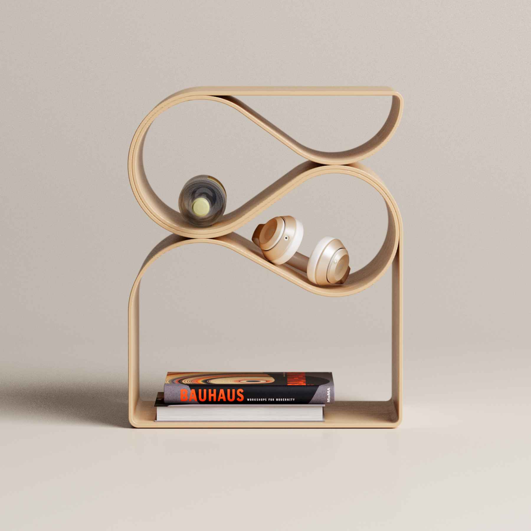 Side table，Curve design，sustainable，3D printing，