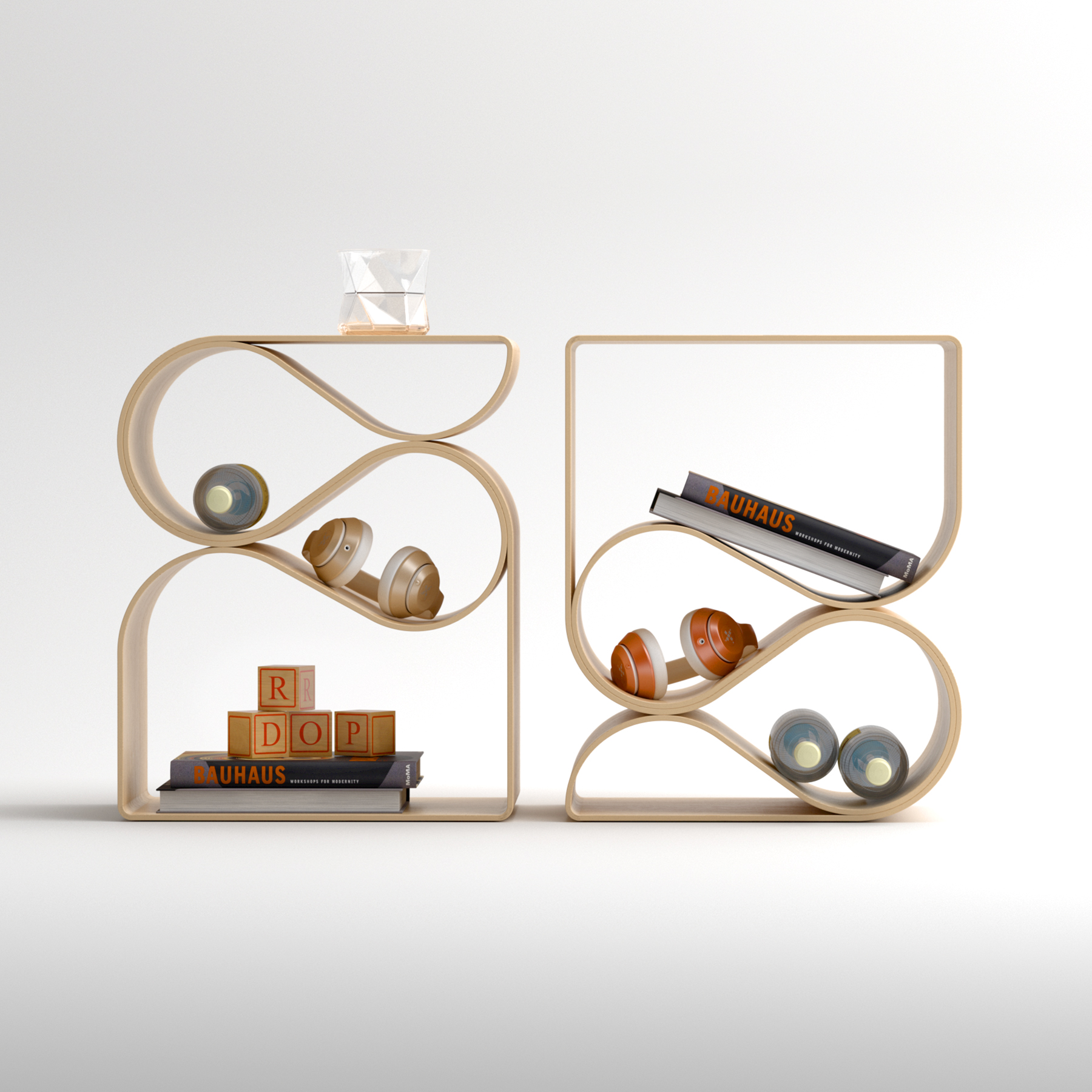 Side table，Curve design，sustainable，3D printing，