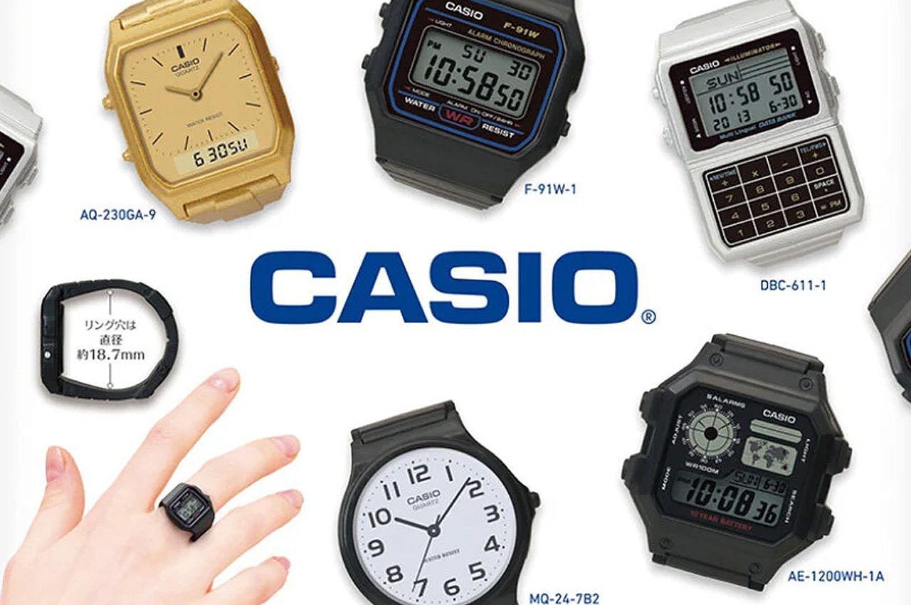 卡西欧，手表，戒指，日本计时遗产，微型，