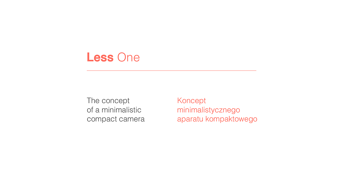 Less One，camera，conceptual design，