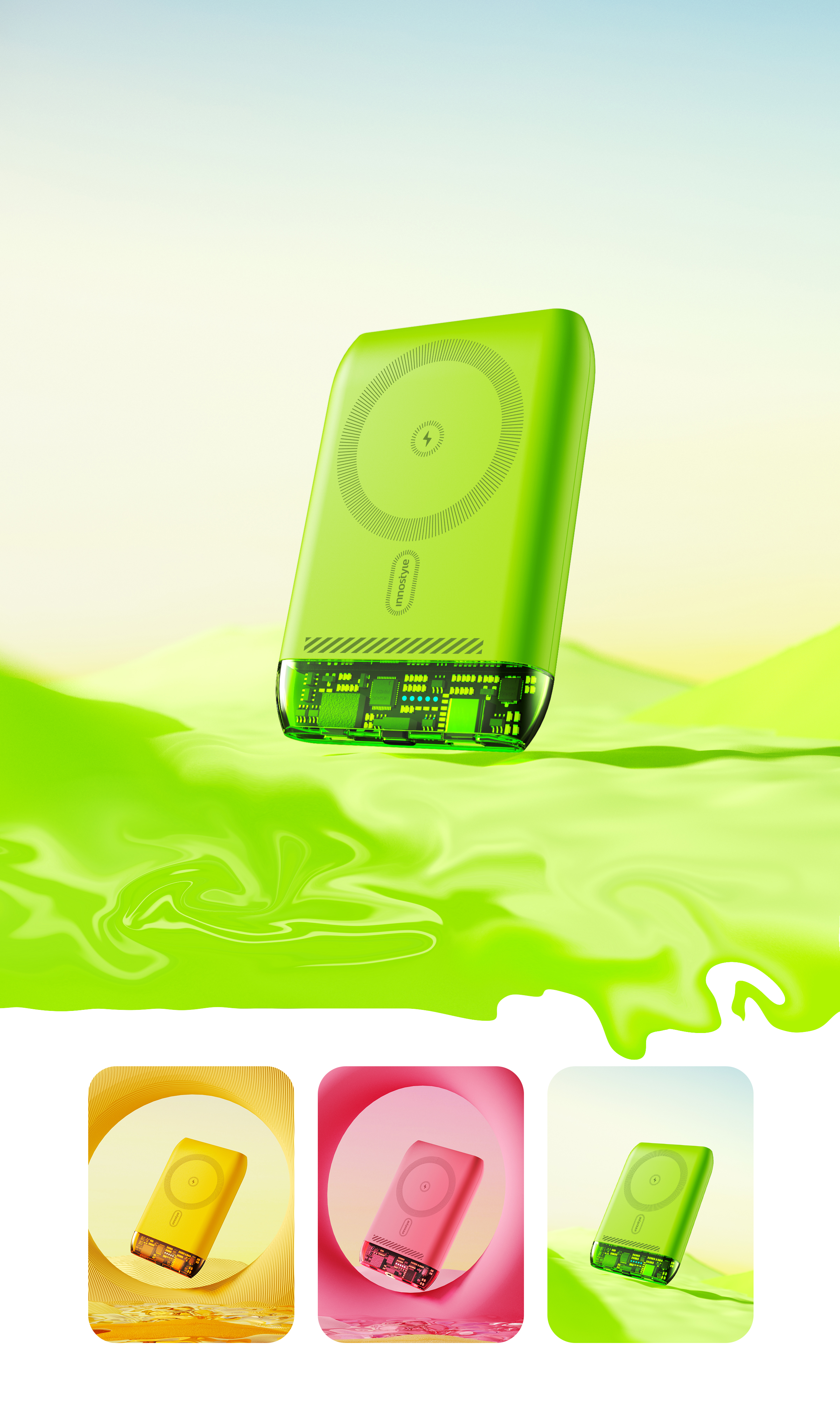 portable battery，Dopamine Wear，Dopamine color，Cyberpunk charging treasure，Cool tide，Trendy men and women，portable source，