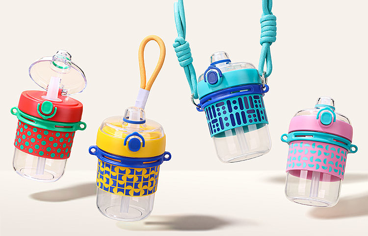 Girls Cute Water Cup，Tritan，560ML，High color value cup，