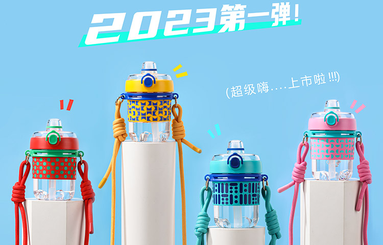 Girls Cute Water Cup，Tritan，560ML，High color value cup，