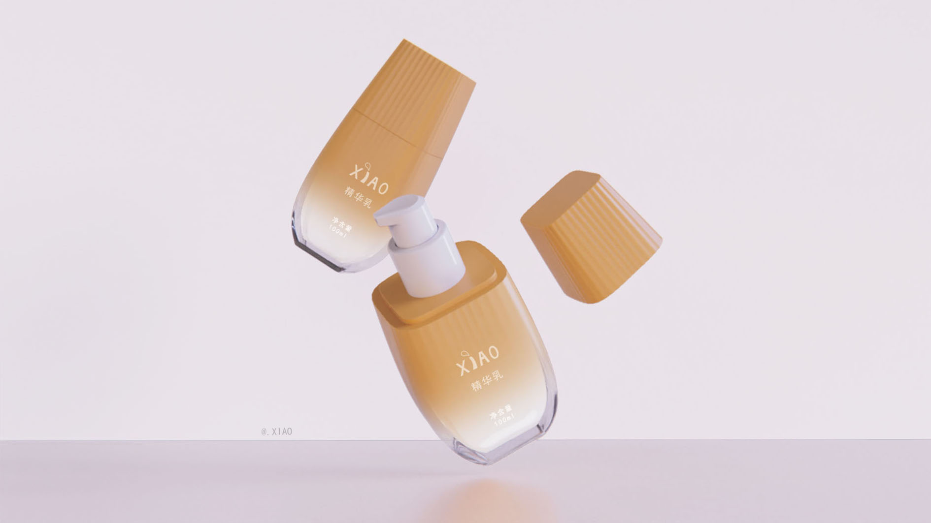 Skin care, essence milk, skin lotion, cream，Gradient, texture，