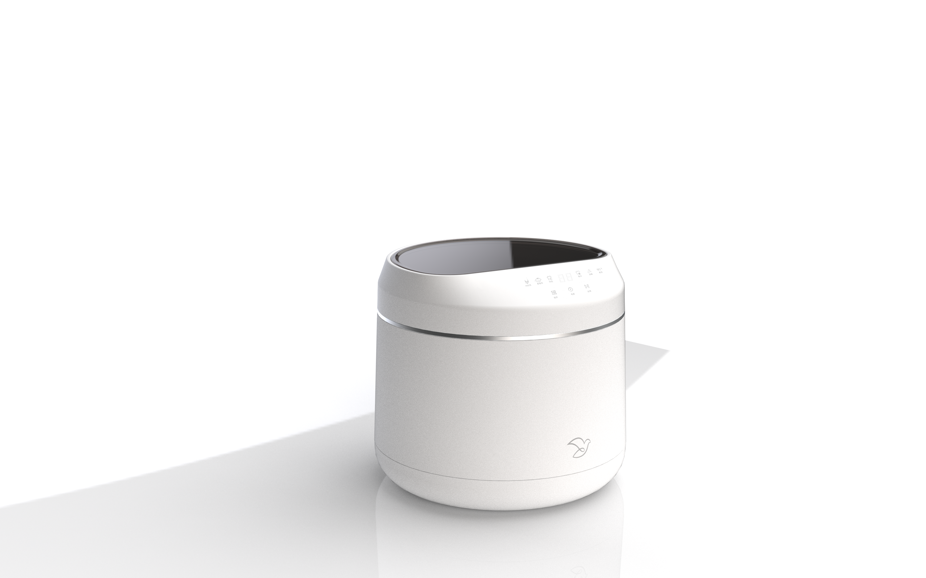 Mini washing machine，geometric circle，Minimalist，Simplicity，white，