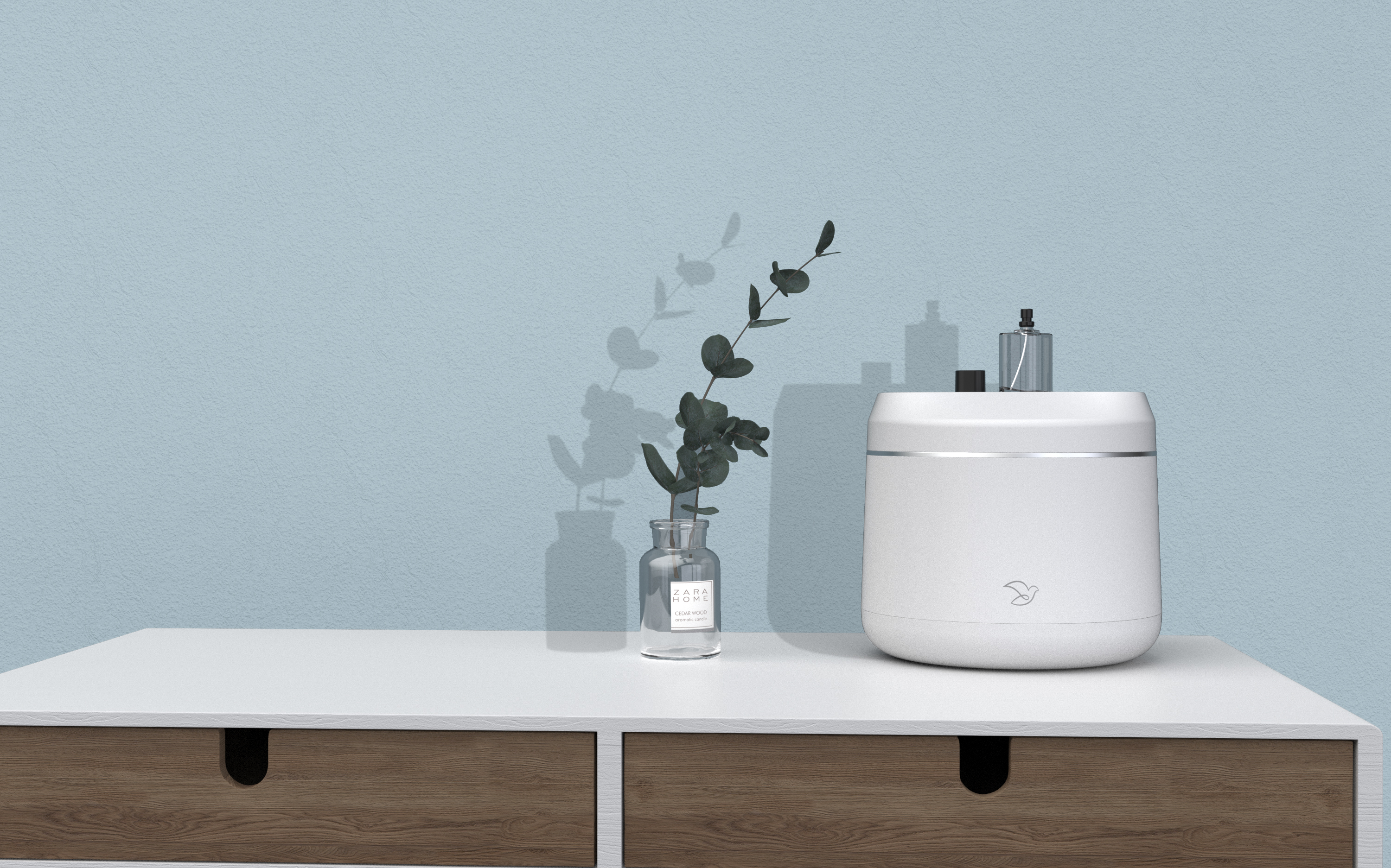 Mini washing machine，geometric circle，Minimalist，Simplicity，white，