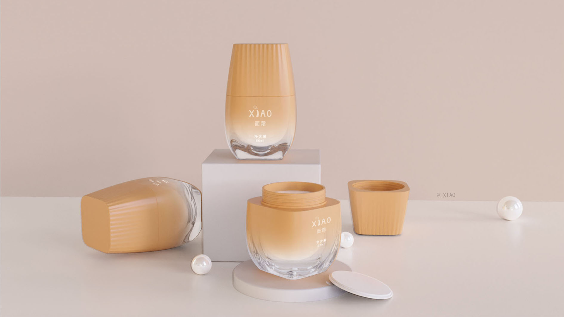 Skin care, essence milk, skin lotion, cream，Gradient, texture，