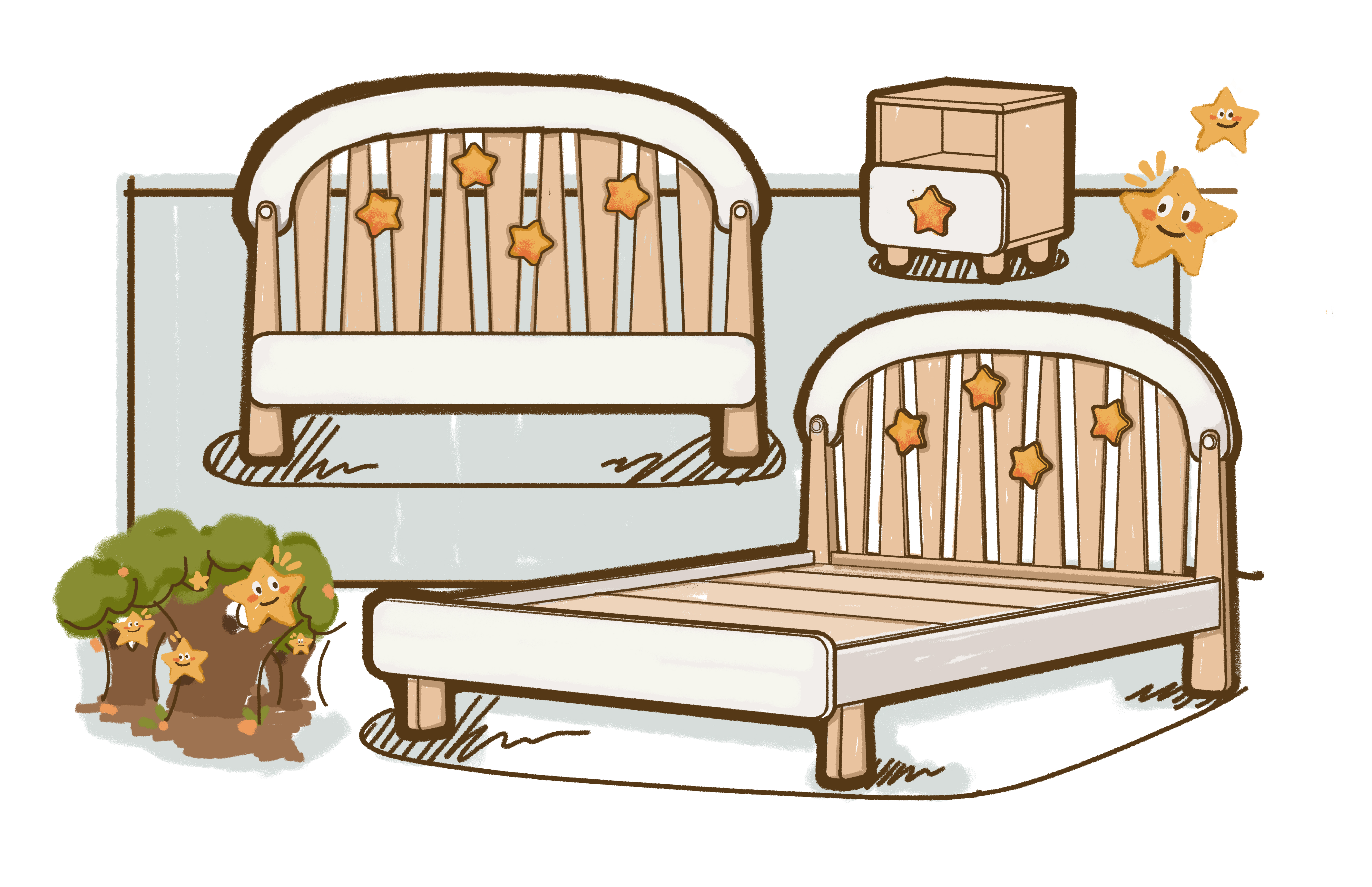 Children bed，Home furniture，single bed，originality，Children's furniture，