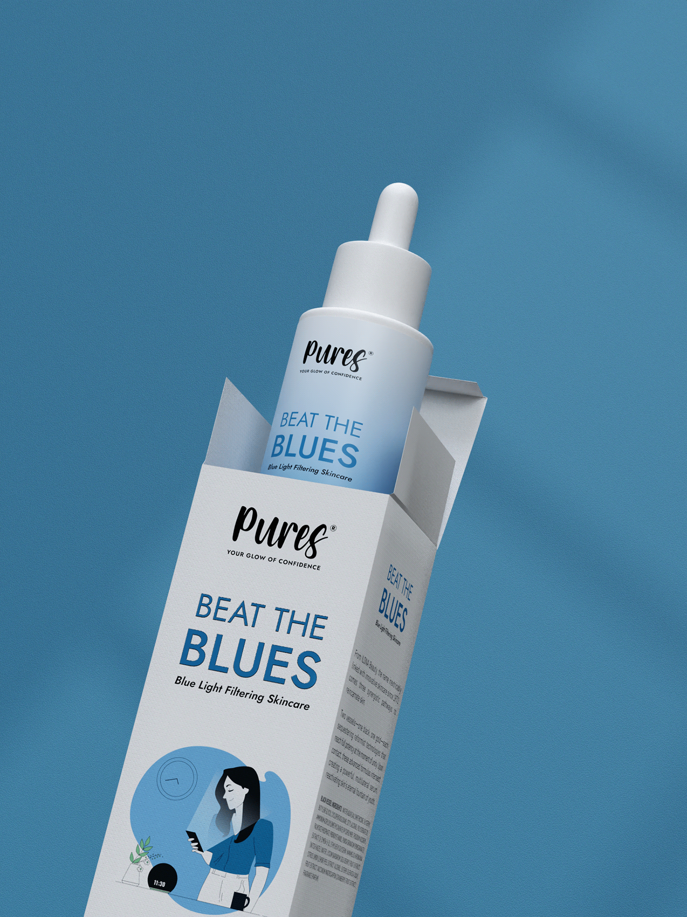 Pures，Essence，anti-aging，anti-blue light，