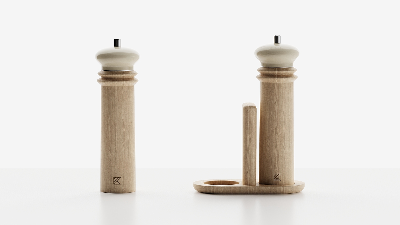 Seasoning box，salt，pepper，packing design，