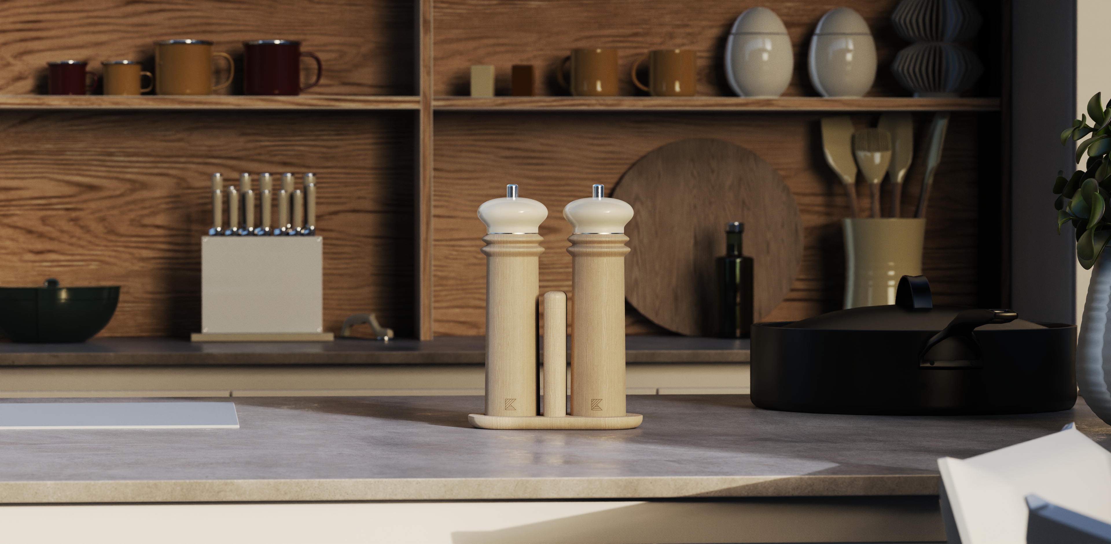 Seasoning box，salt，pepper，packing design，