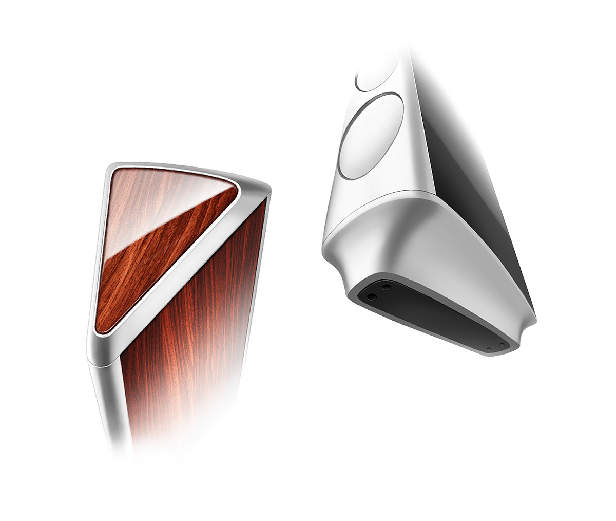 Arion，音响产品，高端，三角形，木头，铝，金属，