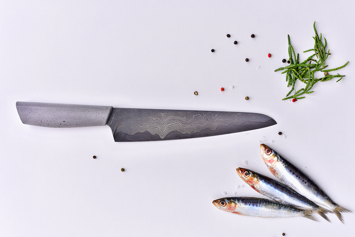 Damascus，kitchen knife，Kitchenware，product design，