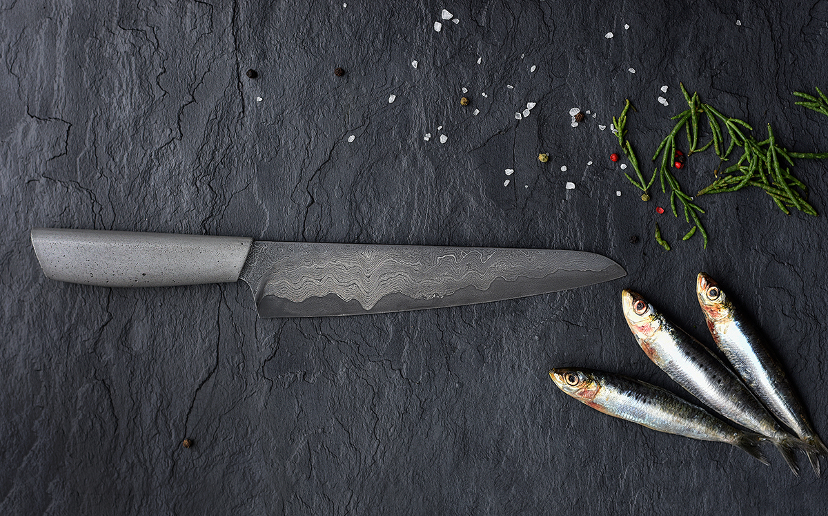 Damascus，kitchen knife，Kitchenware，product design，