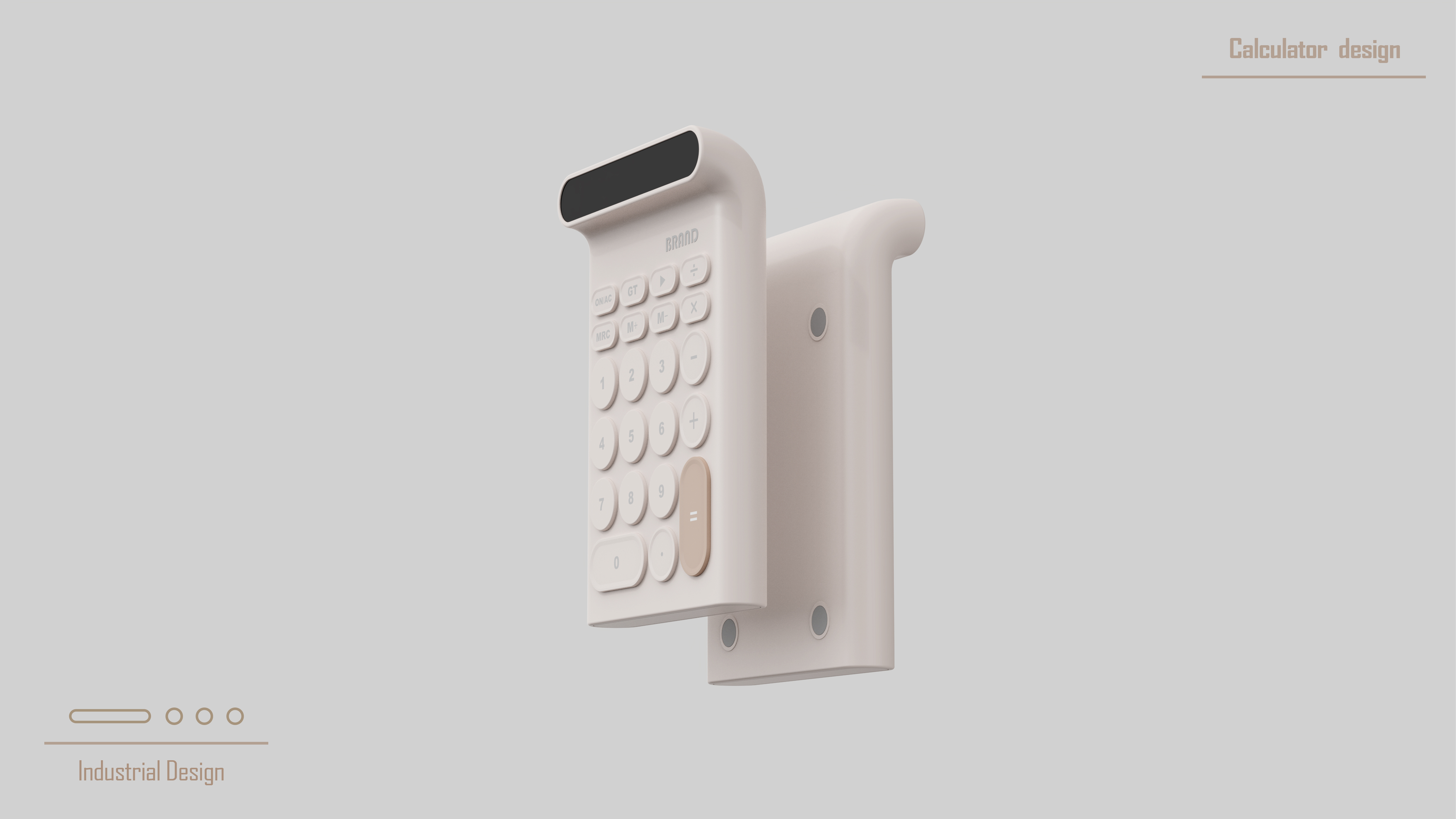 Calculator，Office Supplies，product design，ID Appearance，Simple and mellow，