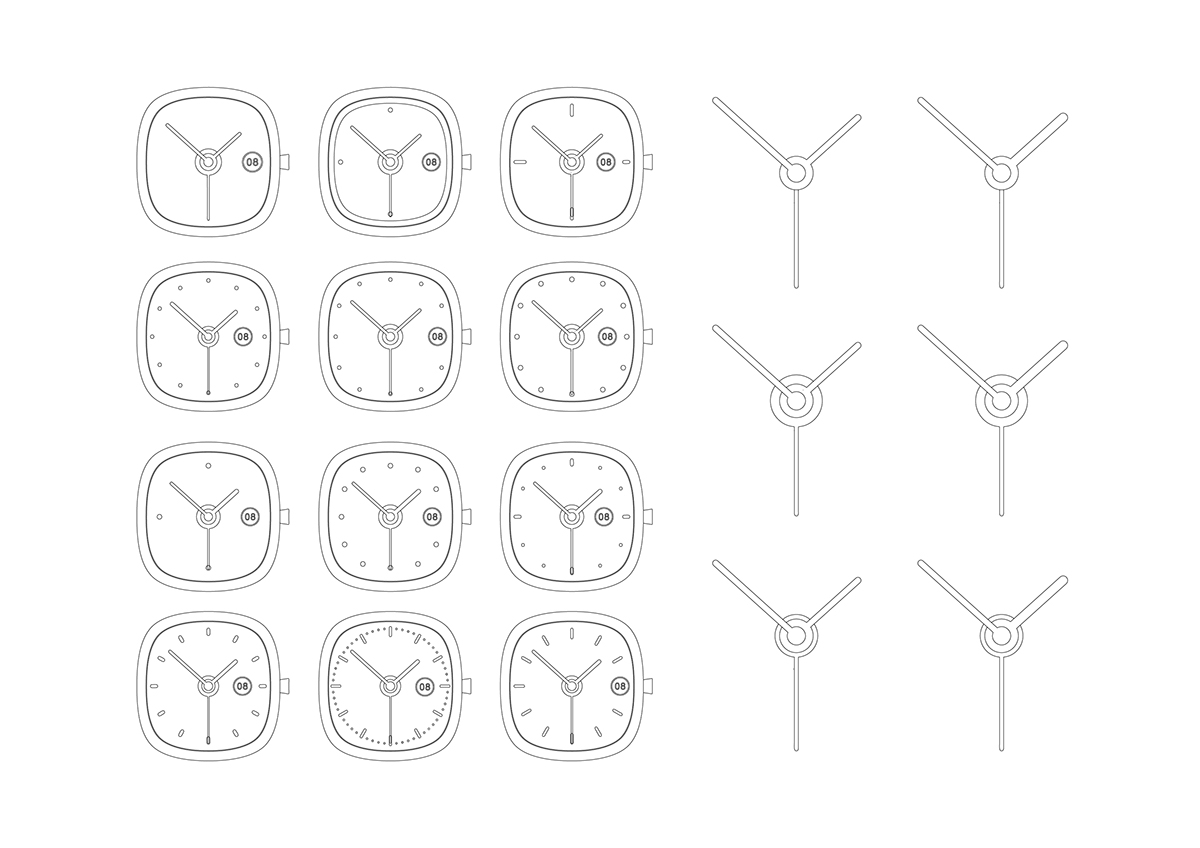 vetica，Watch design，Dial element，