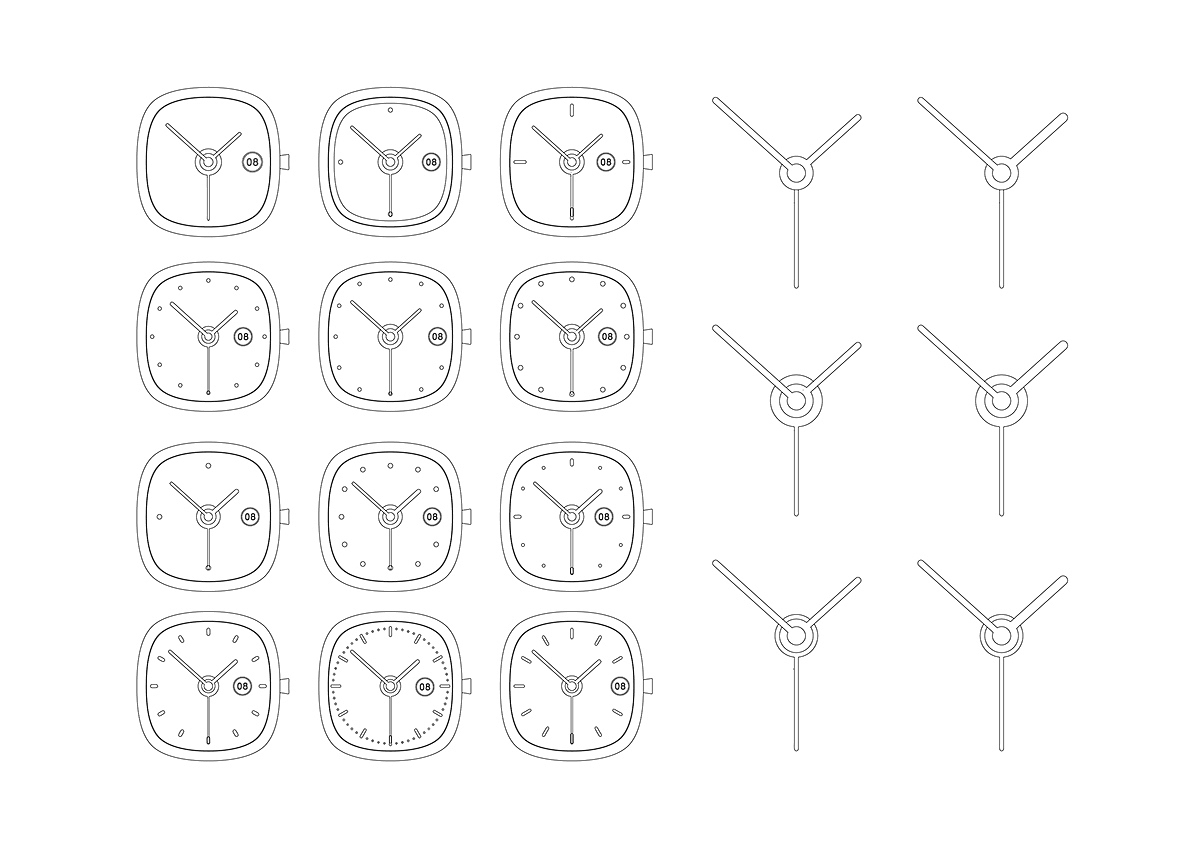 vetica，Watch design，Dial element，