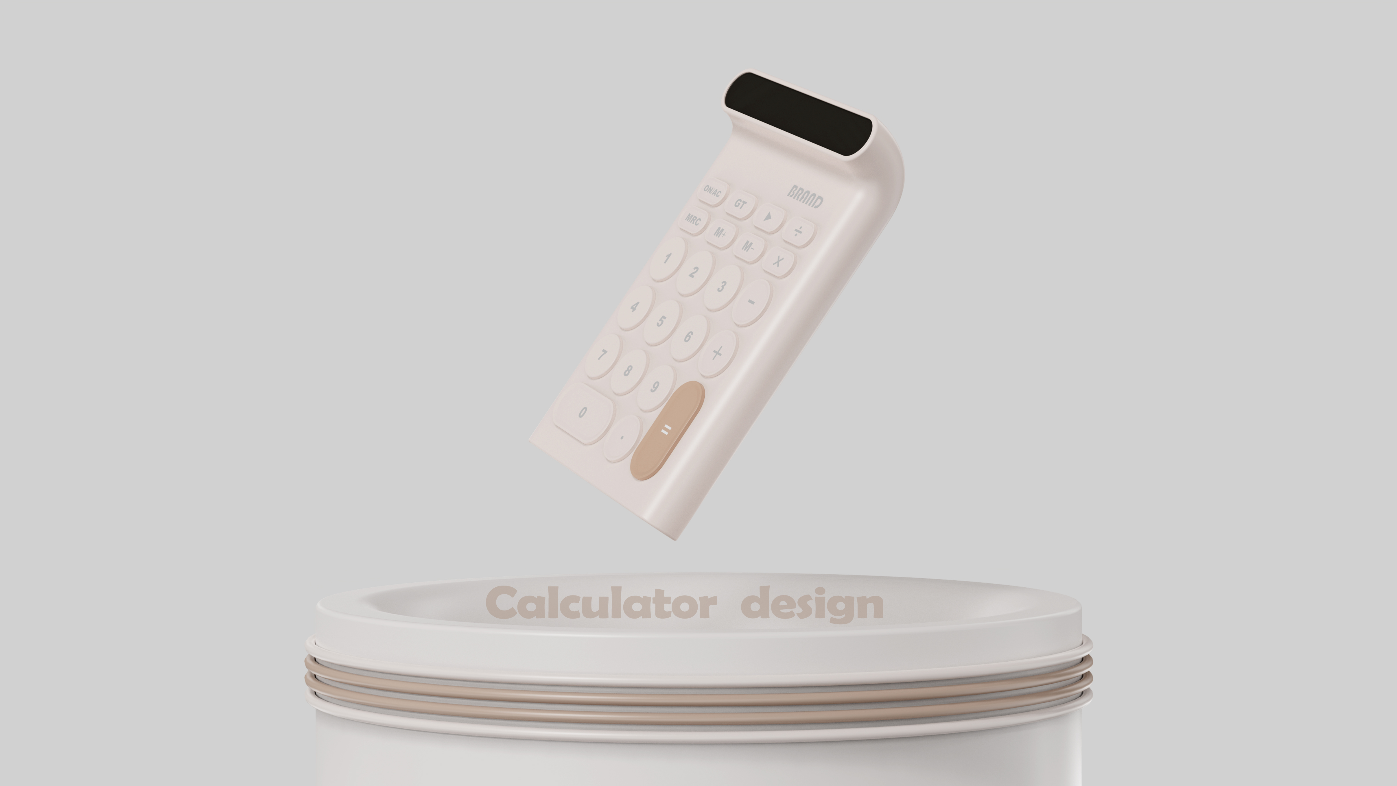 Calculator，Office Supplies，product design，ID Appearance，Simple and mellow，