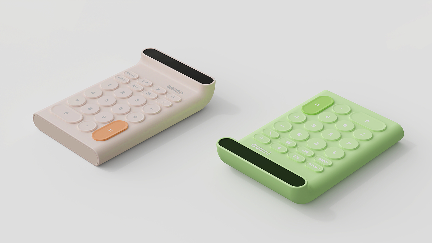 Calculator，Office Supplies，product design，ID Appearance，Simple and mellow，