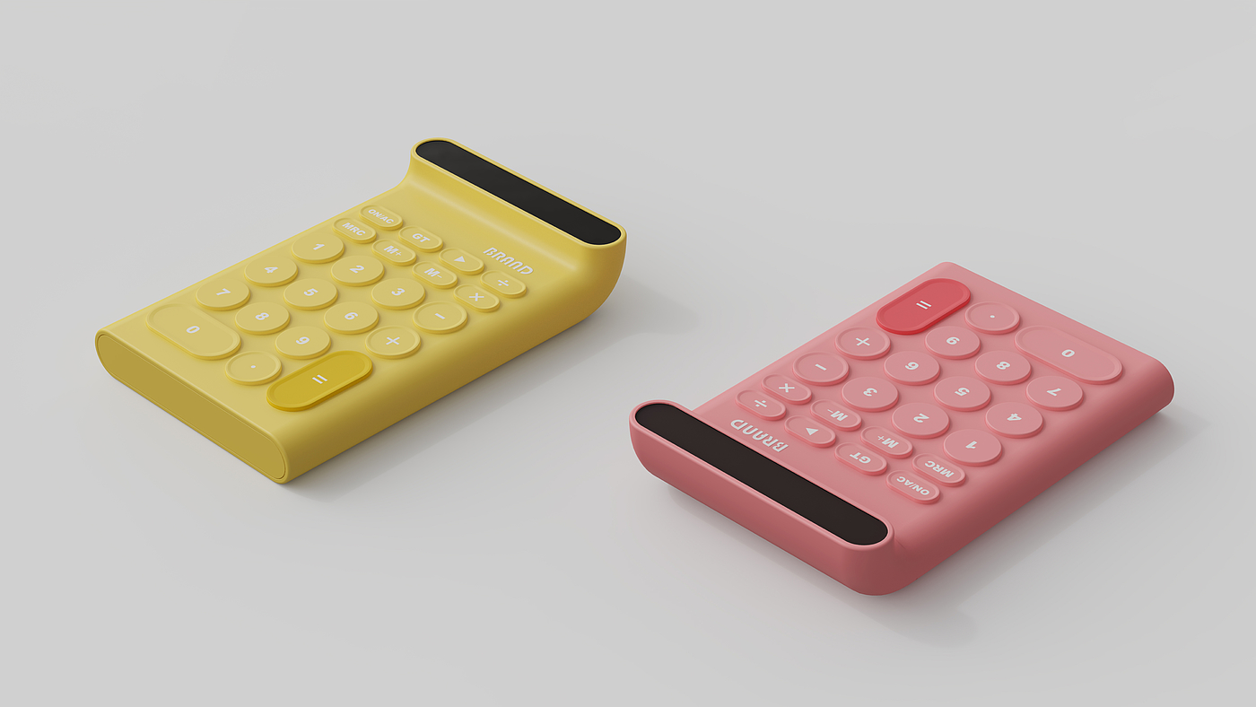 Calculator，Office Supplies，product design，ID Appearance，Simple and mellow，