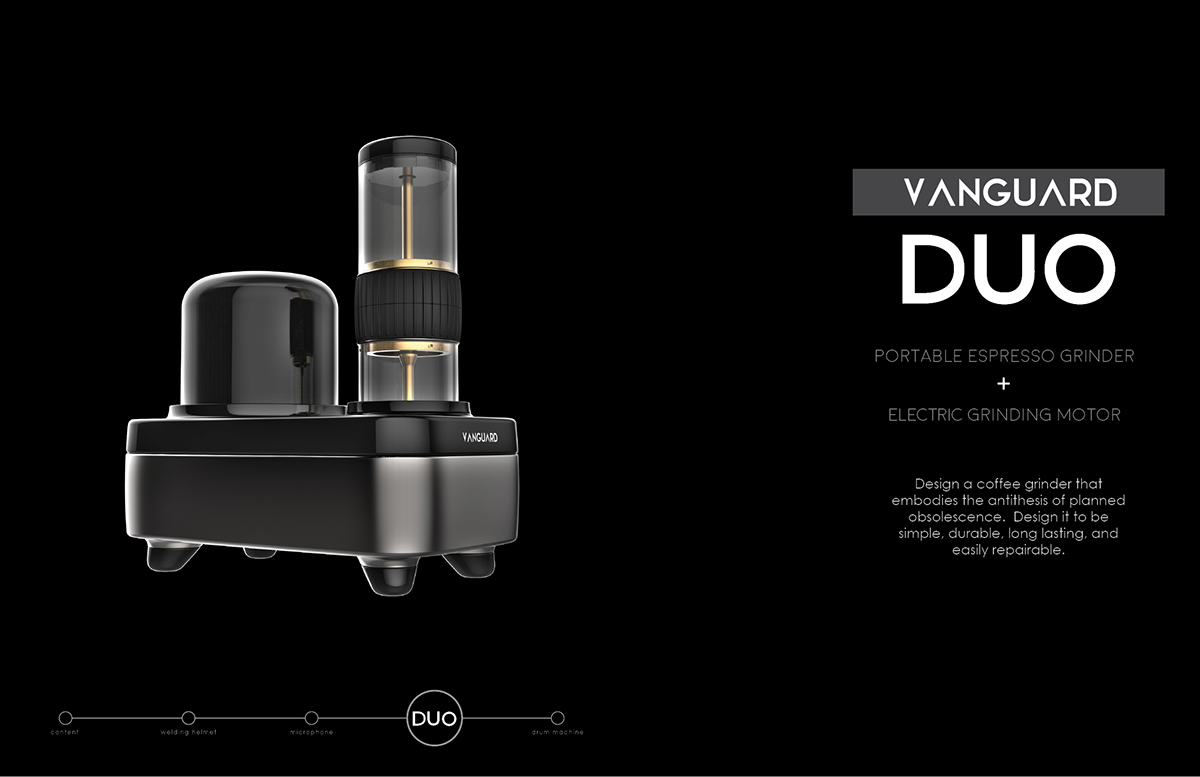 Vanguard Duo，Coffee grinder，small home appliances，Kitchen appliances，industrial design，