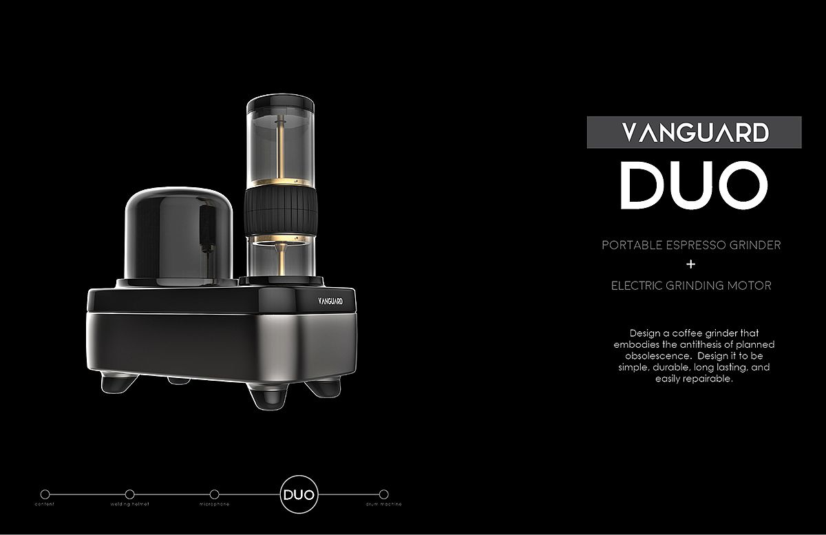 Vanguard Duo，Coffee grinder，small home appliances，Kitchen appliances，industrial design，