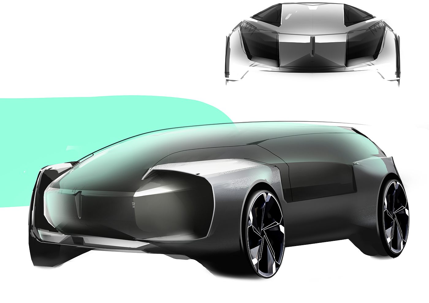 car, hand-painted, design，