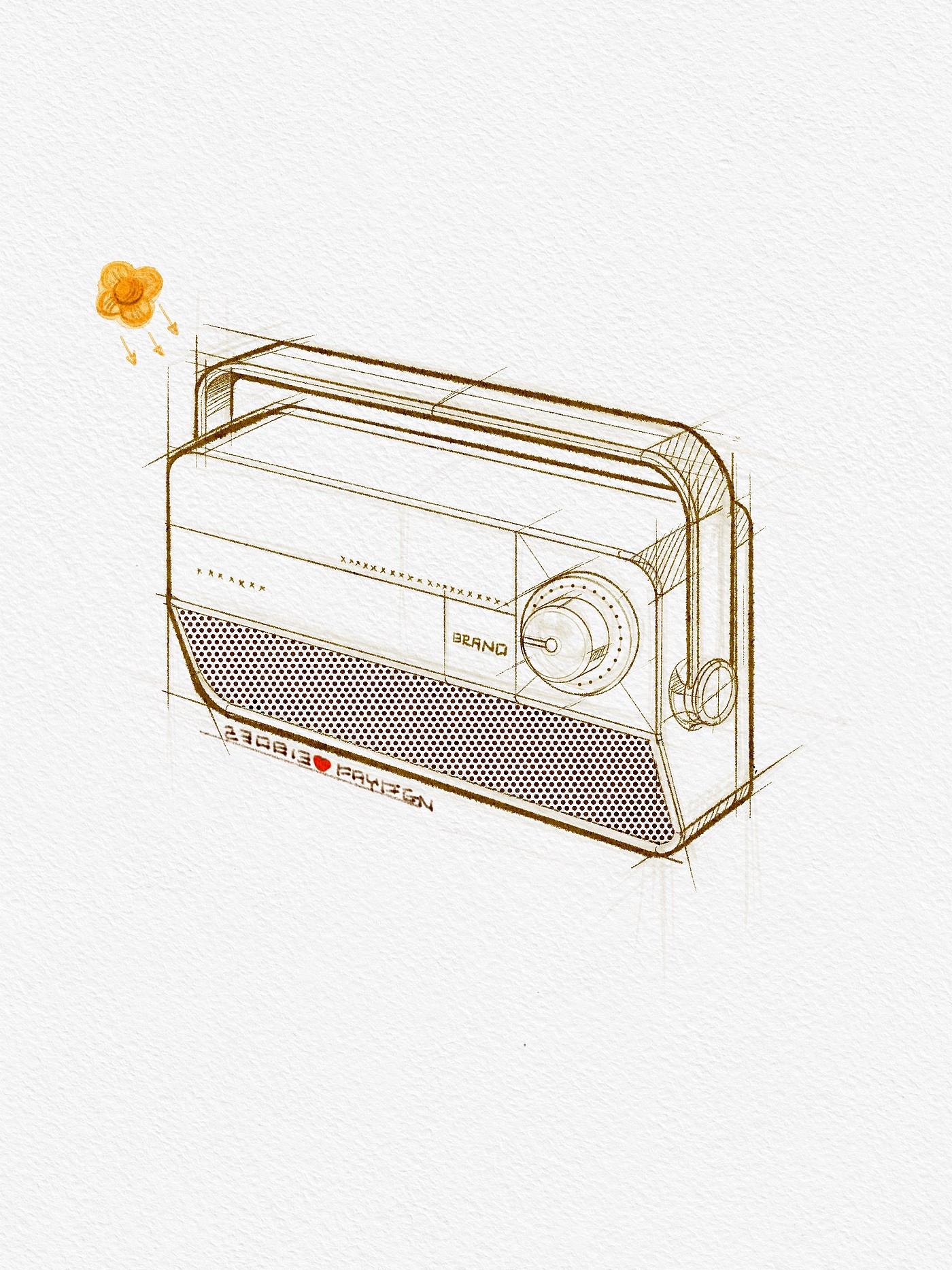 Hand drawn industrial design，Watercolor，record，Procreate，Ubee ，