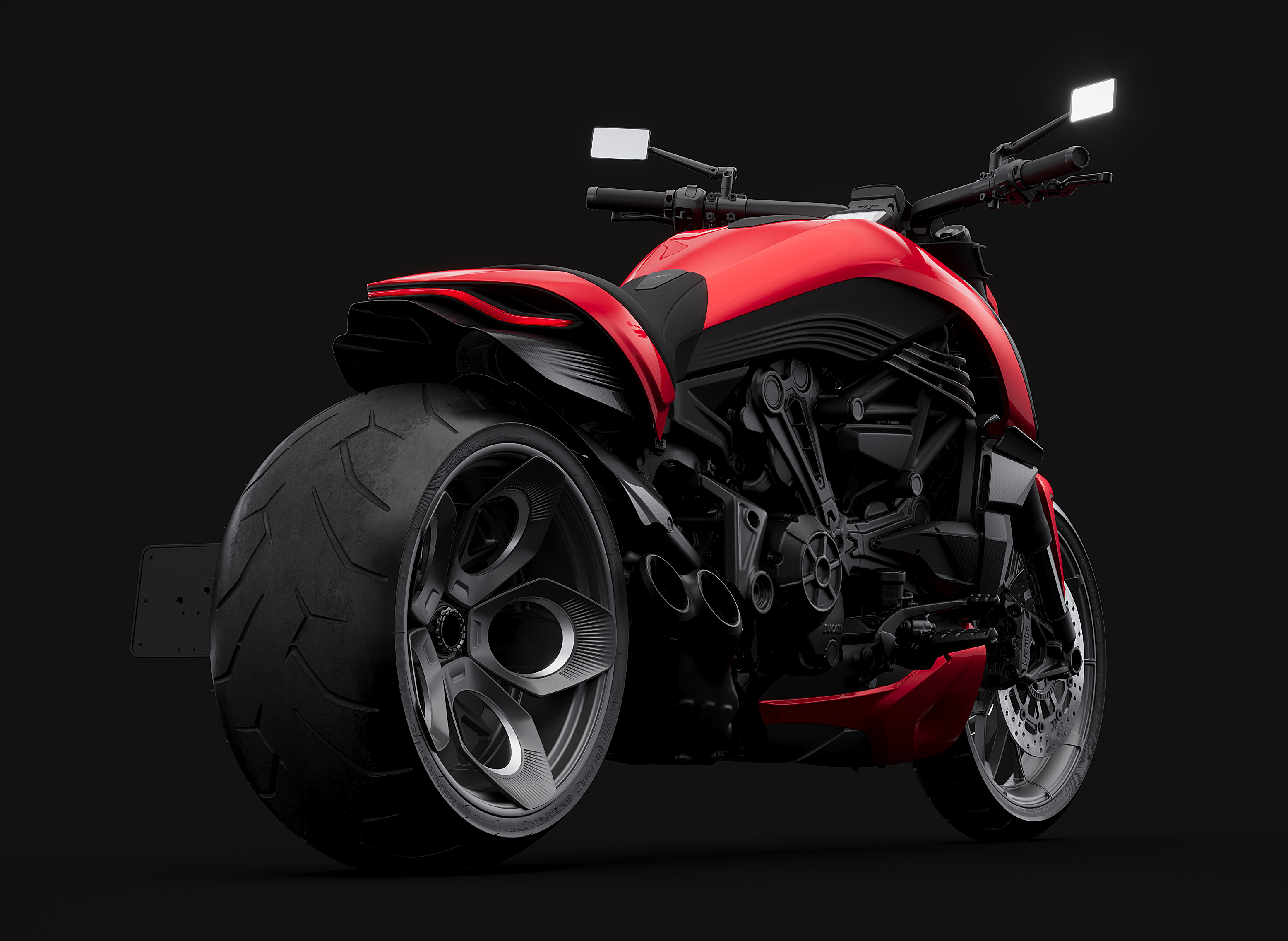 Aliense，motorcycle，black，gules，