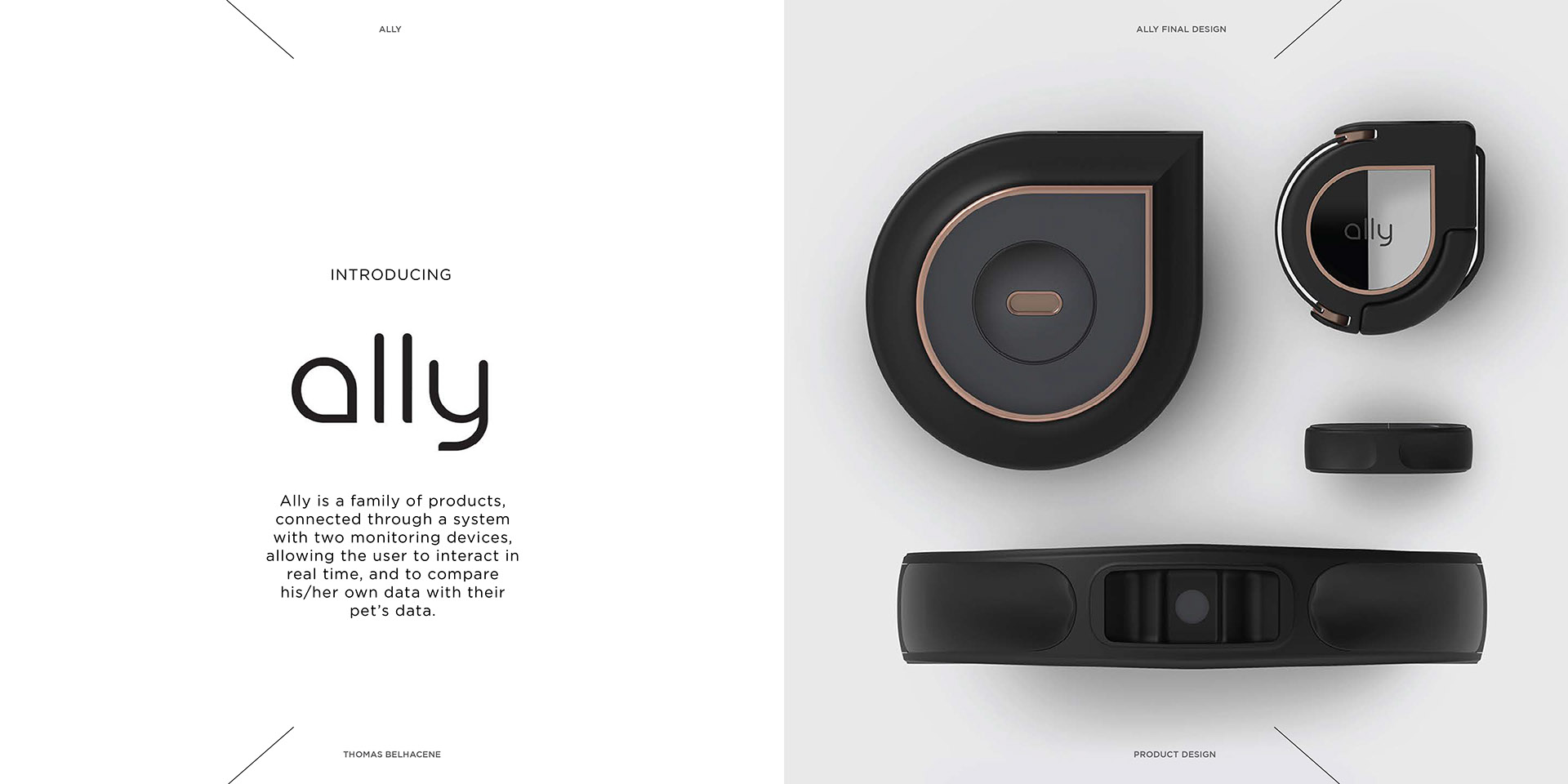 ally，Dog tracker，Interaction design，black，