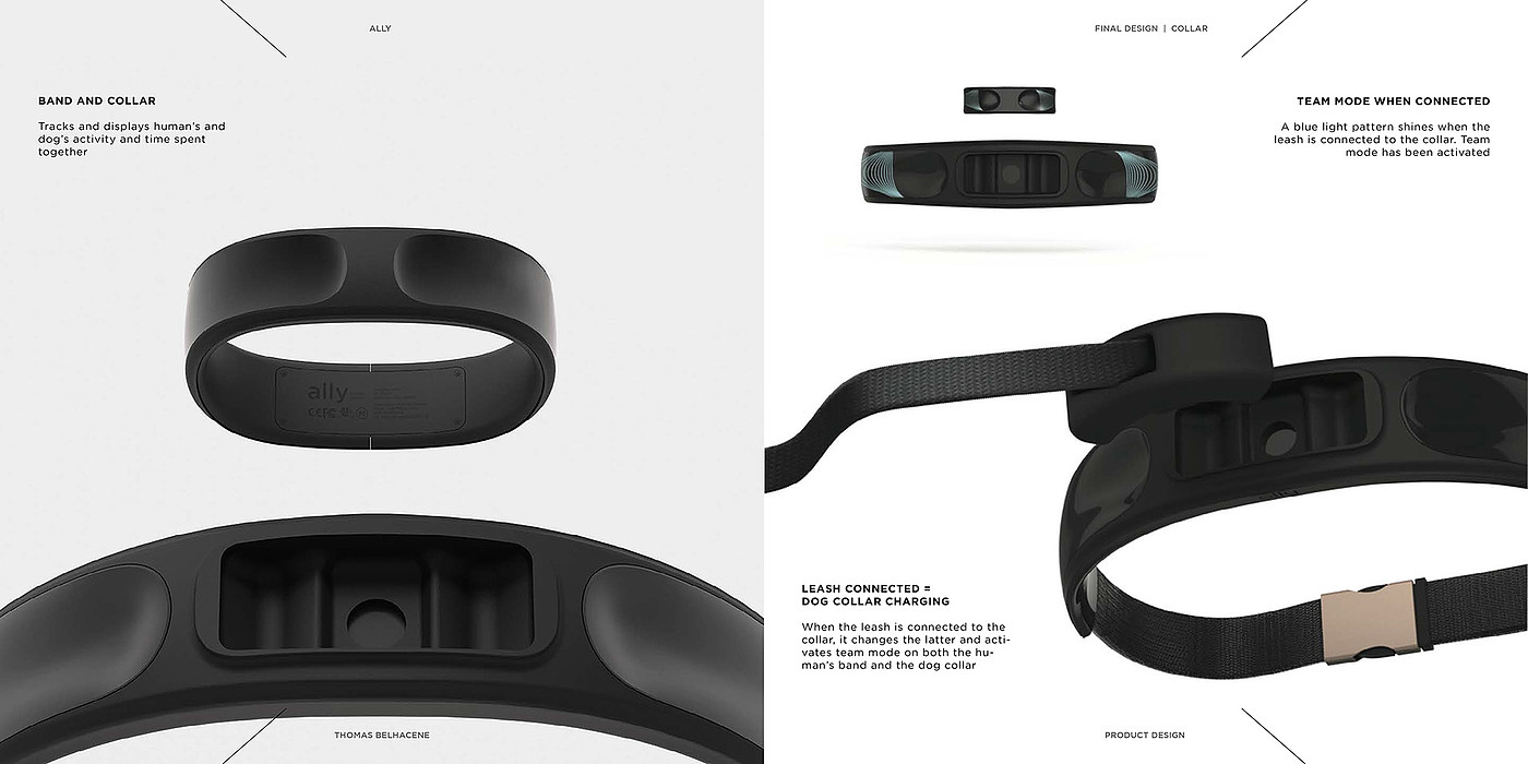 ally，Dog tracker，Interaction design，black，