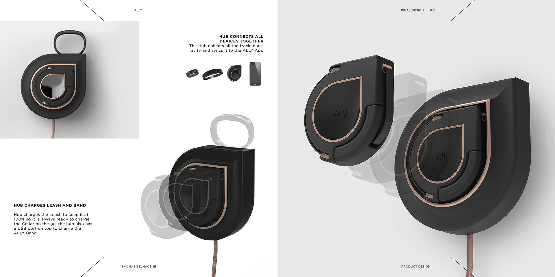 ally，Dog tracker，Interaction design，black，