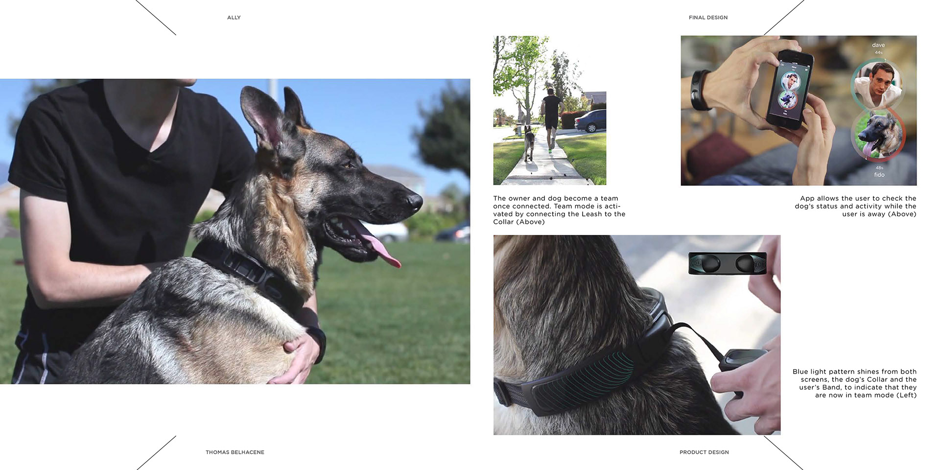 ally，Dog tracker，Interaction design，black，