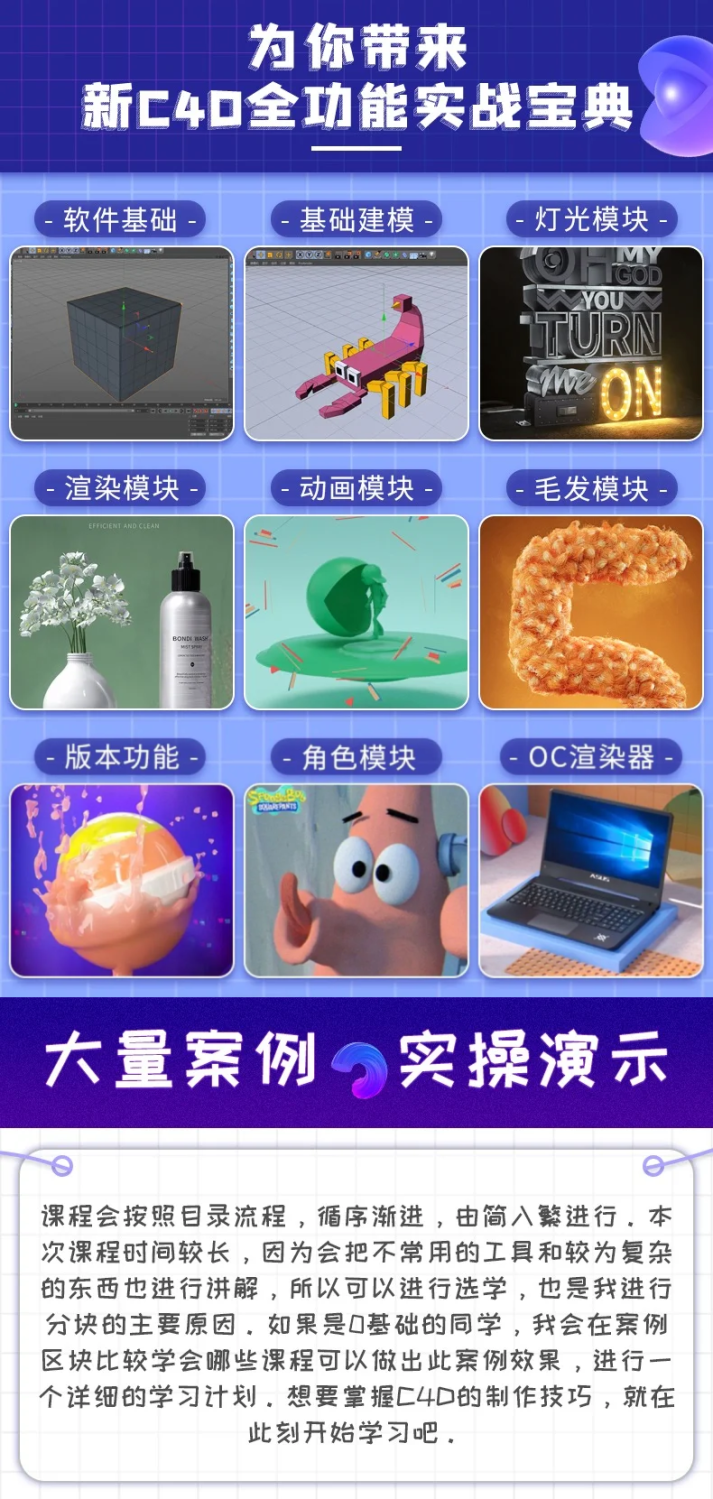 c4d，Render，animation，3D plane，Design，course，