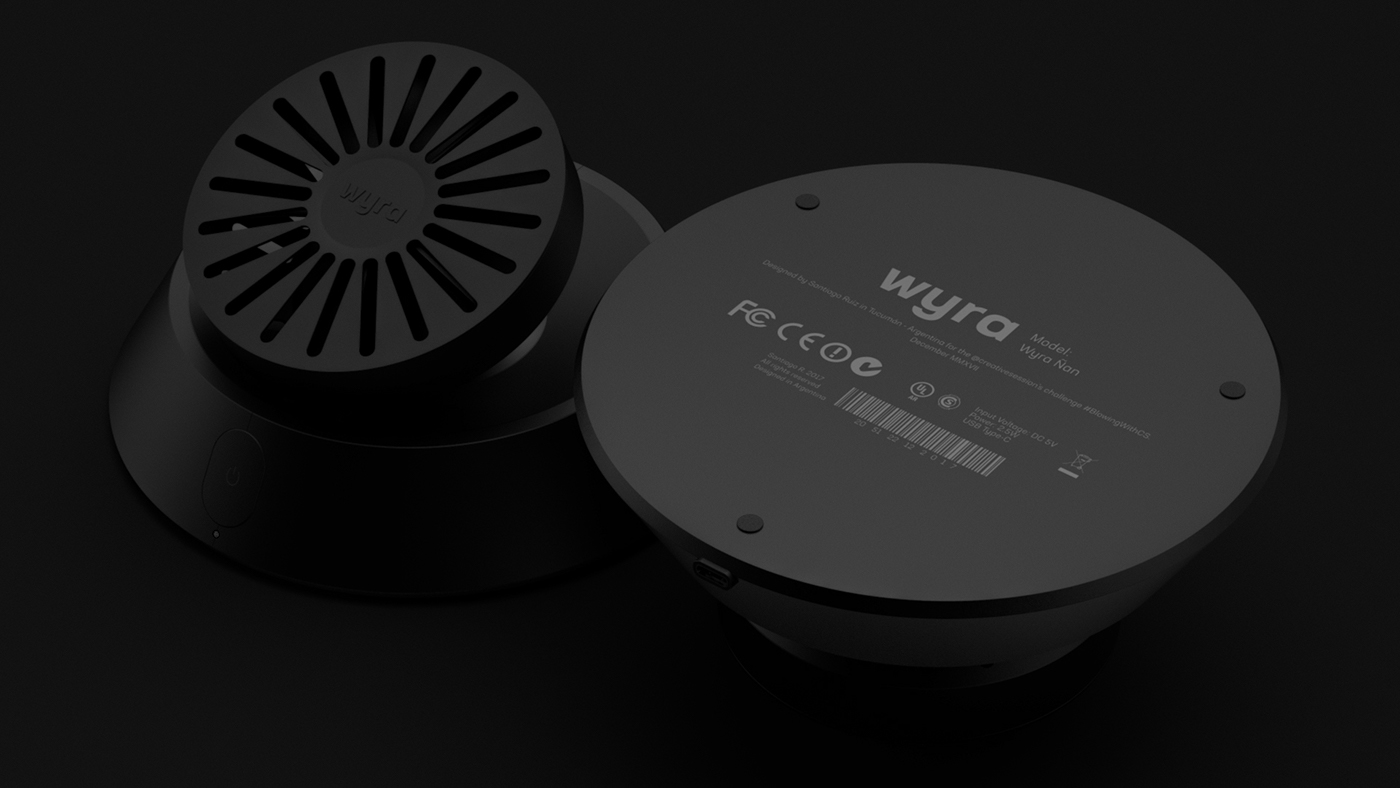 Desktop fan，small home appliances，originality，Wyra Desk Fan，