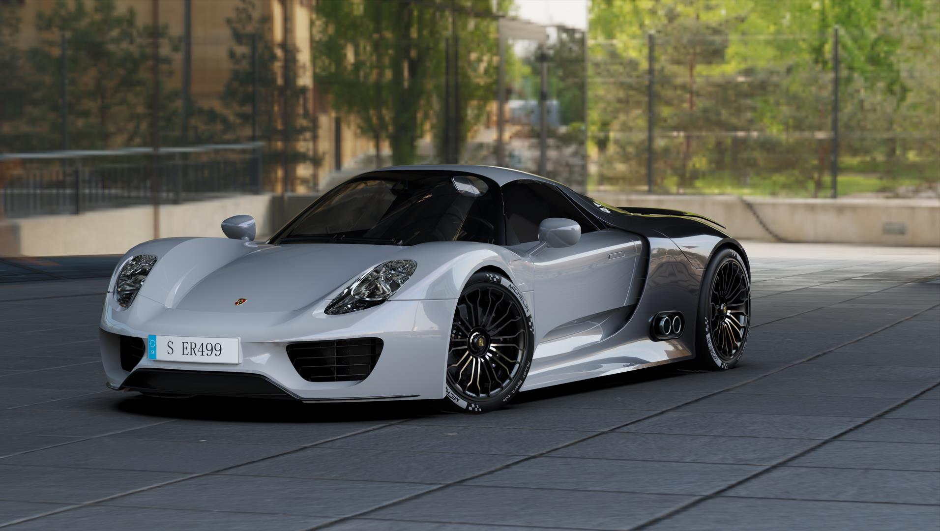Porsche，Sports car，Render，keyshot，automobile，