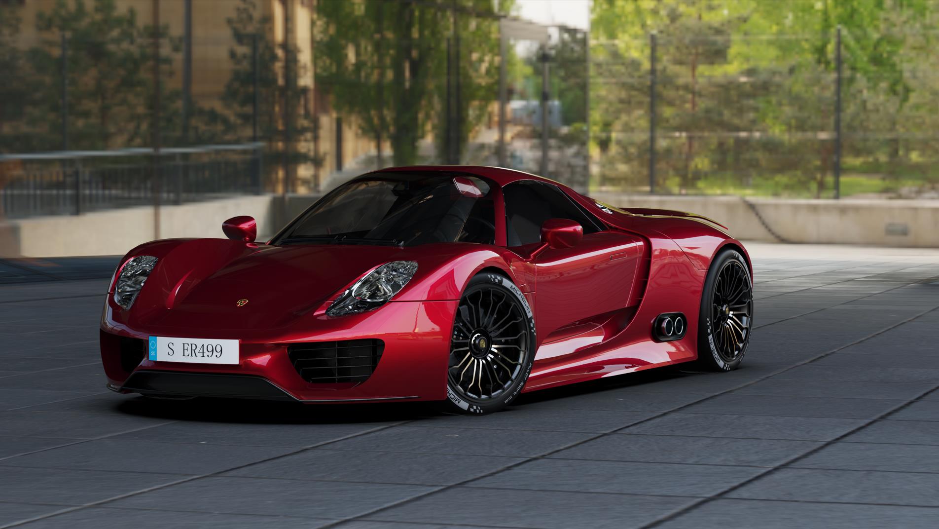 Porsche，Sports car，Render，keyshot，automobile，