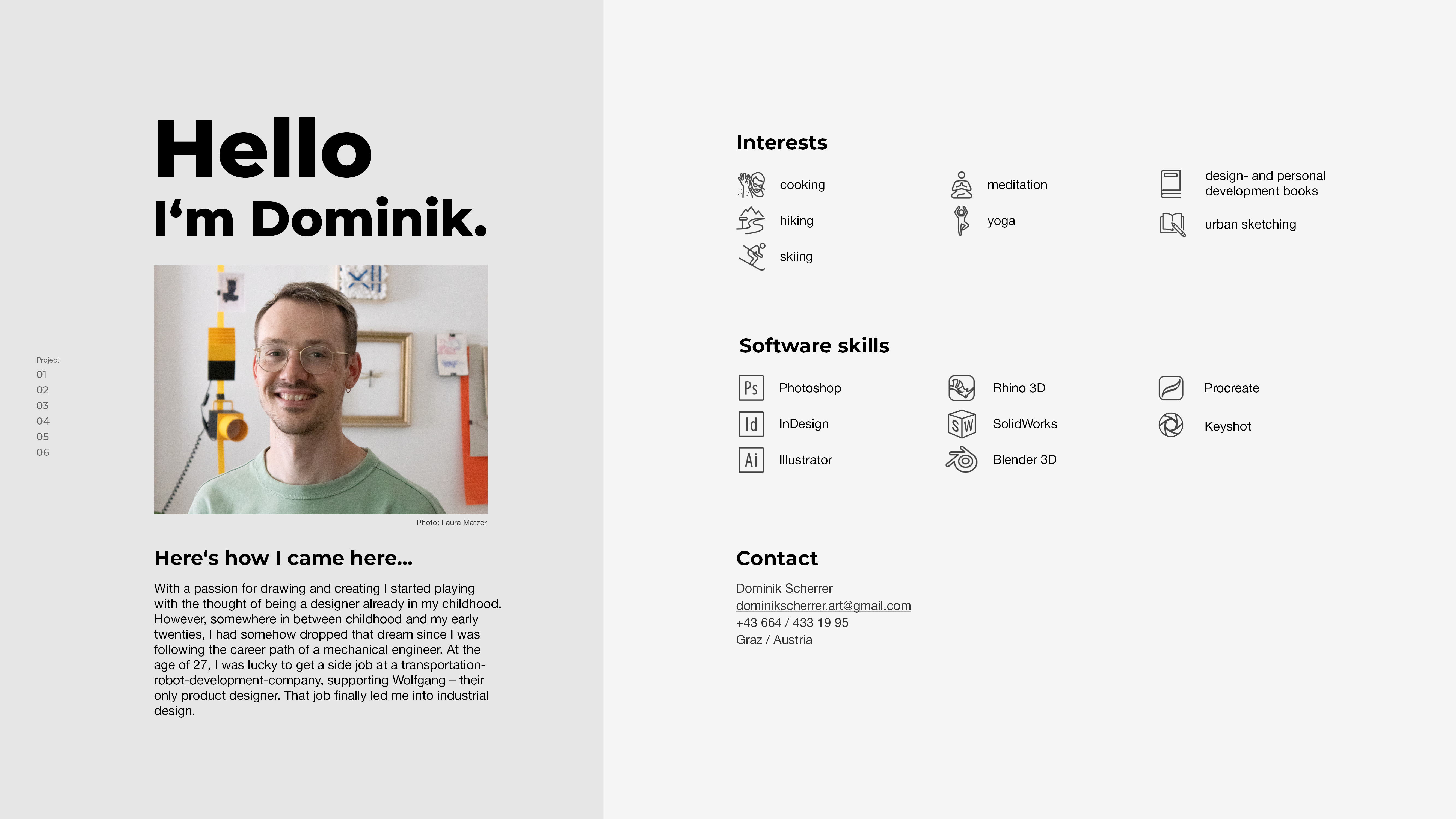 Dominik Scherrer，works，sample reels，articles for daily use，