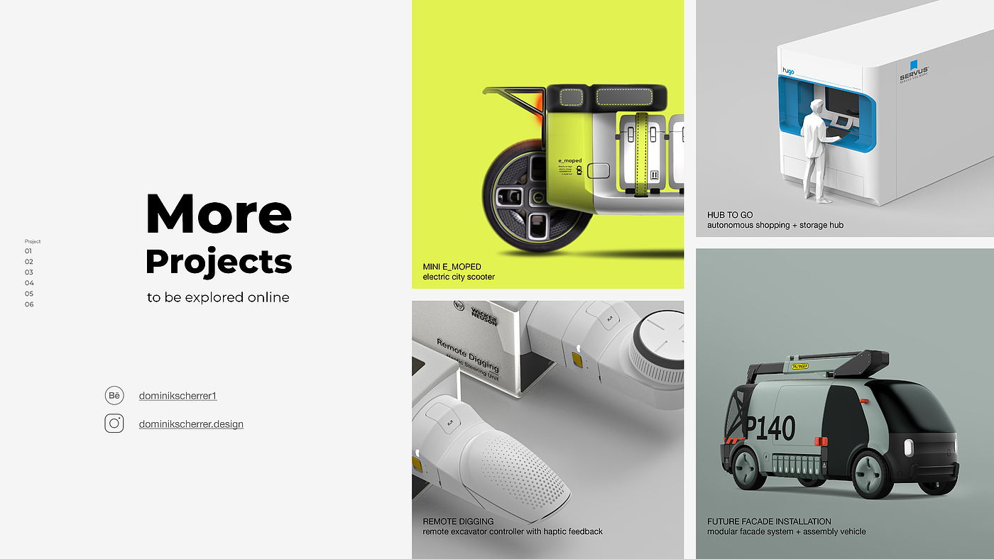 Dominik Scherrer，works，sample reels，articles for daily use，