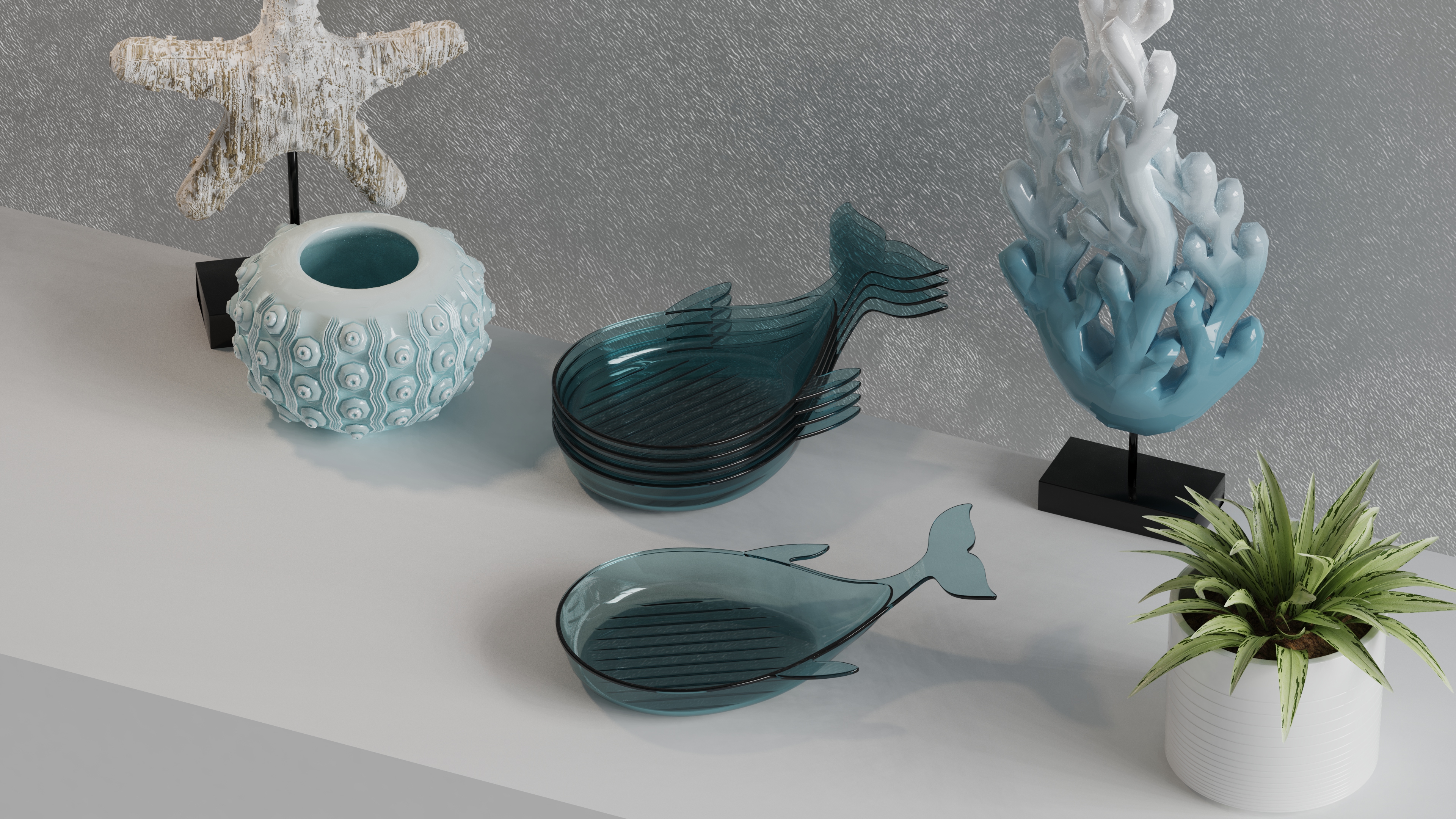 Spitting bone dish，whale，