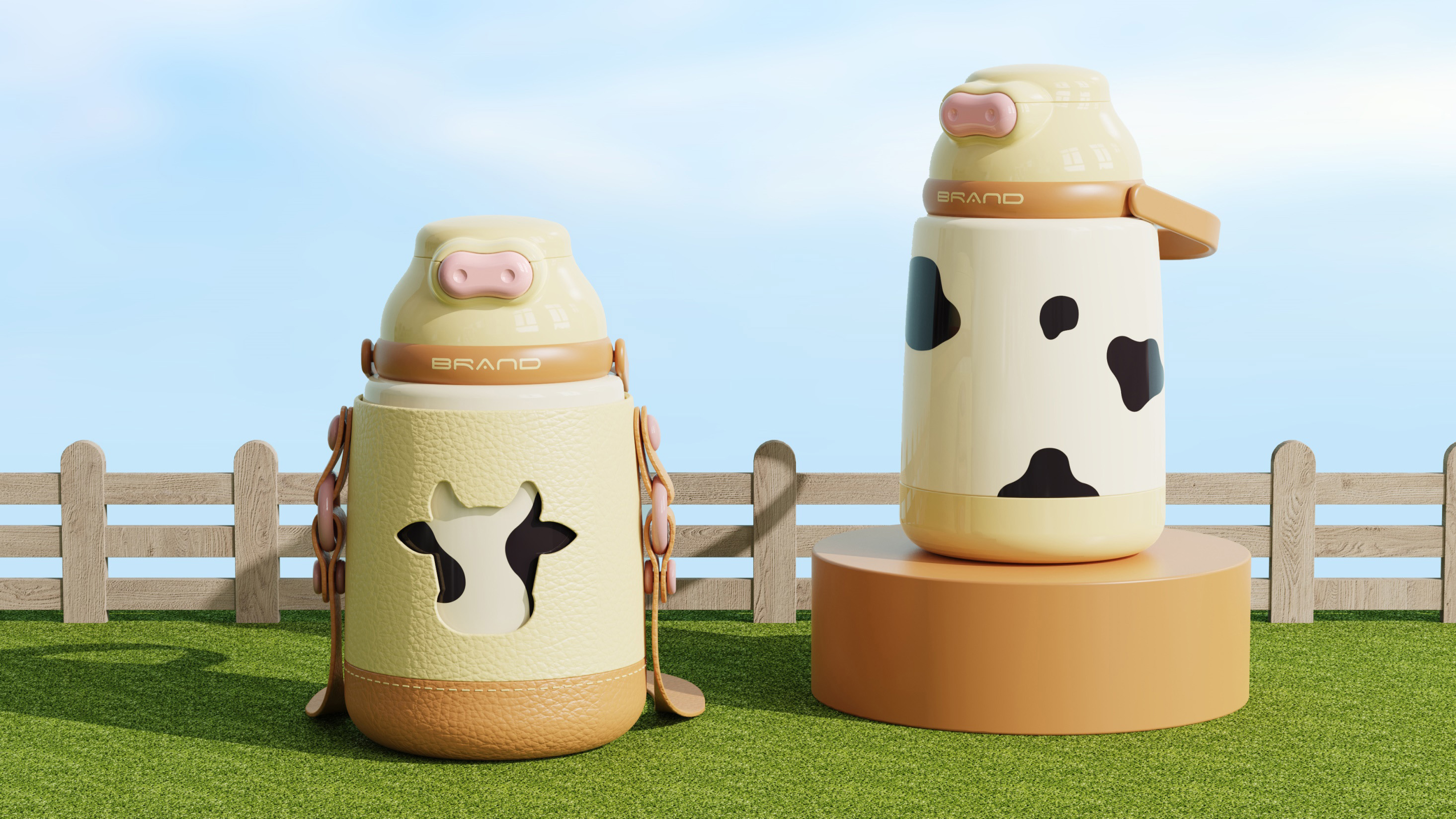 children，cup，Childlike interest，Cartoon，interest，vacuum flask，lovely，