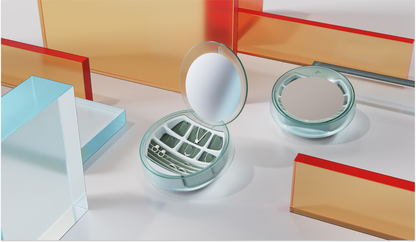 Cosmetic mirror，Jewelry box，Beauty makeup，female sex，Cosmetics，lamp，mirror，heat preservation，