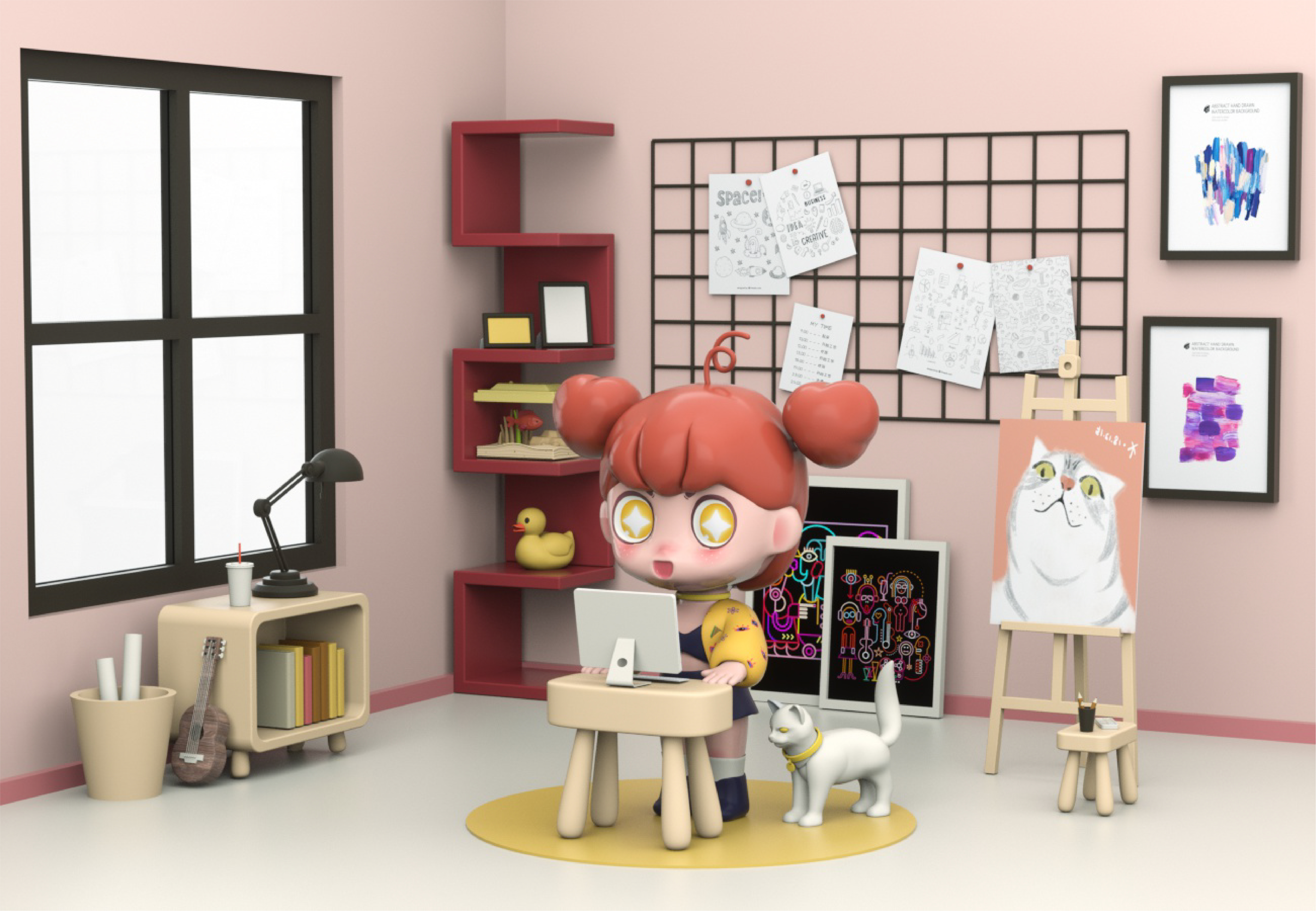 Blind box，Worker，series，packing，Tide play，