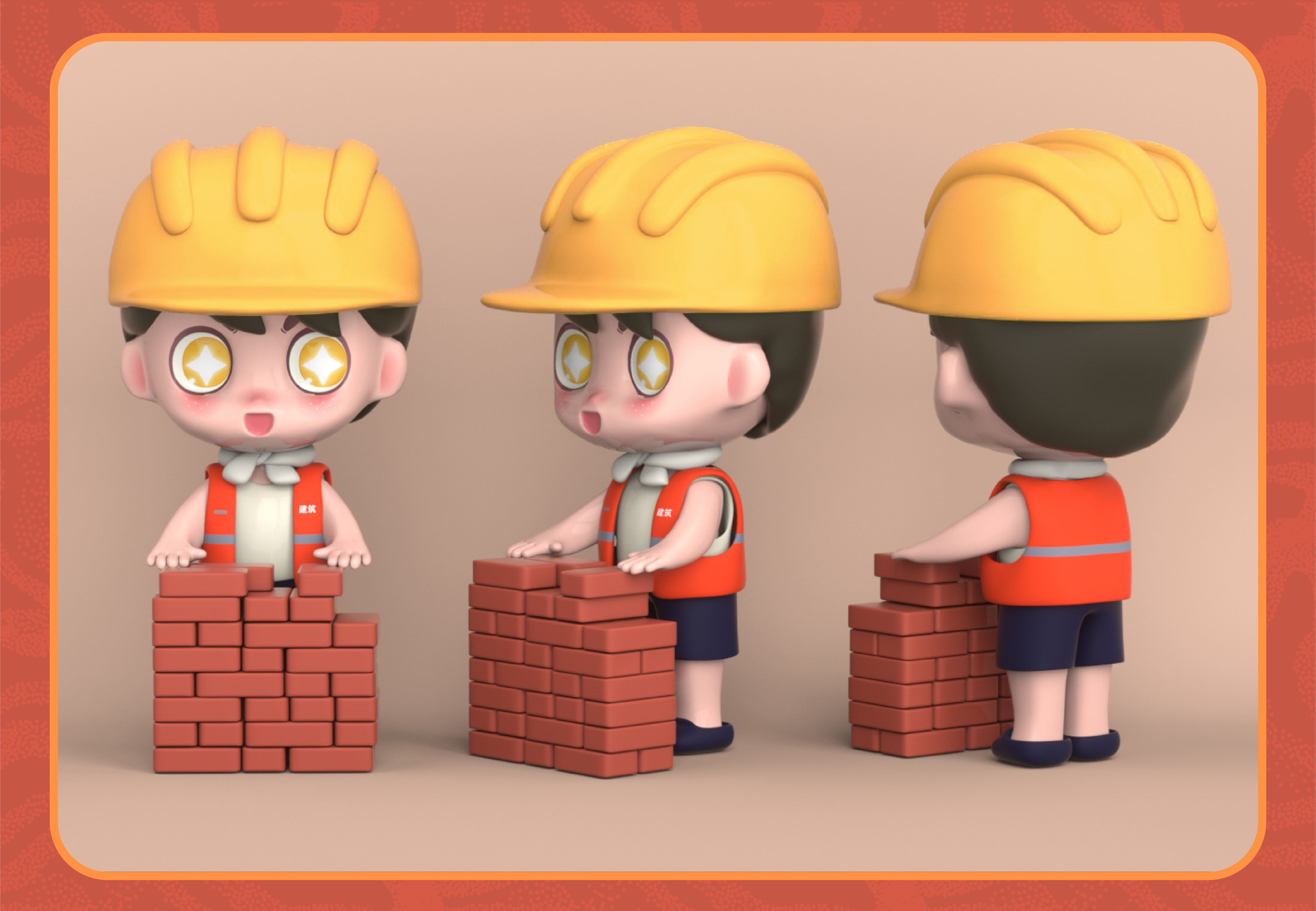 Blind box，Worker，series，packing，Tide play，