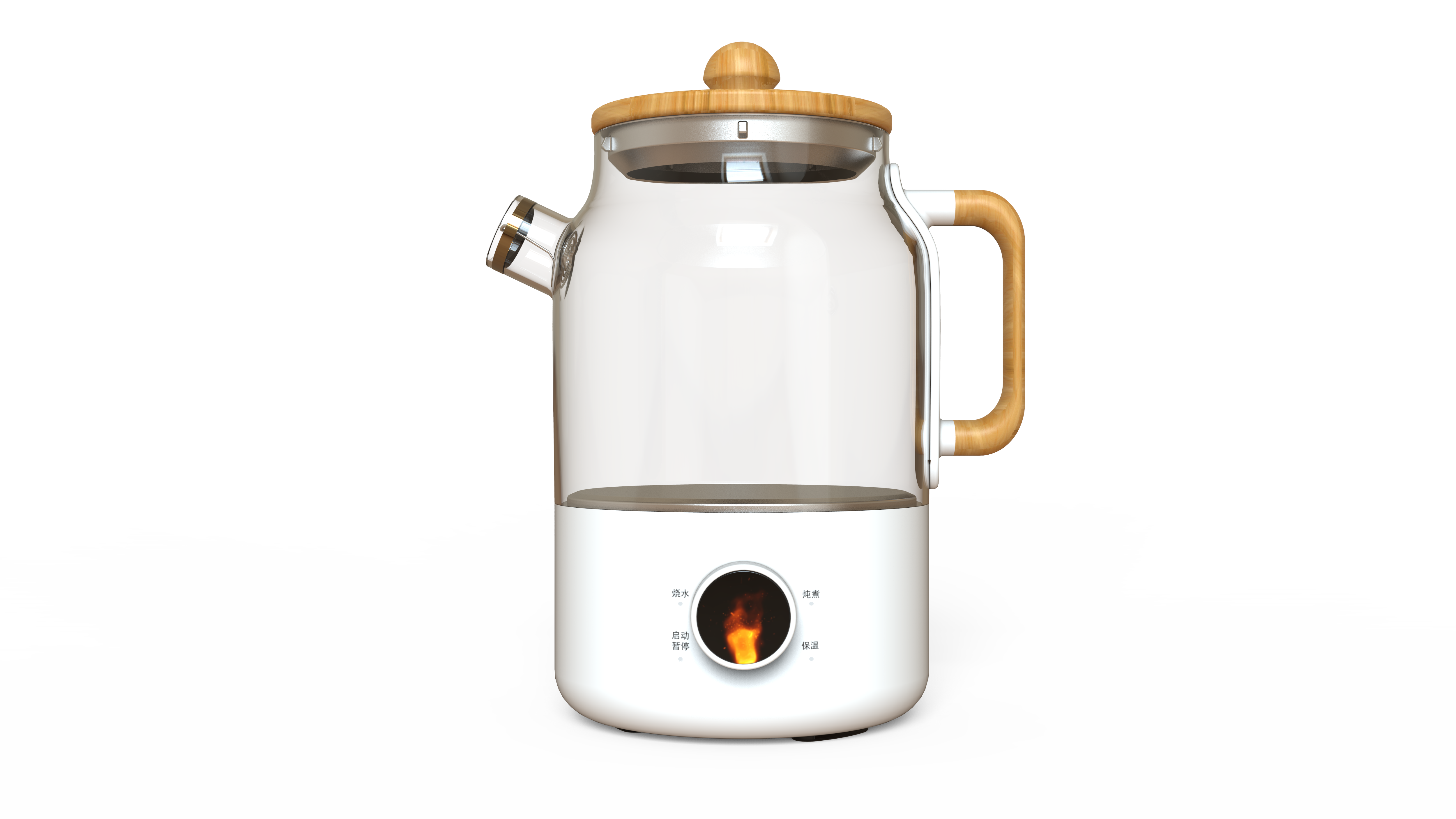 Appearance design，Simulation flame，Health pot，healthy，health preservation，