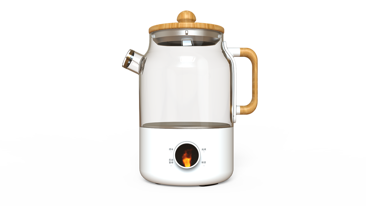 Appearance design，Simulation flame，Health pot，healthy，health preservation，