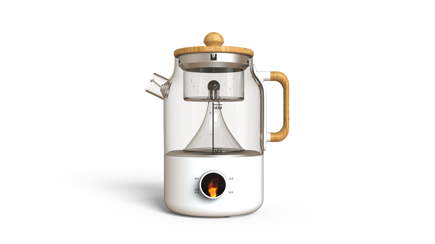 Appearance design，Simulation flame，Health pot，healthy，health preservation，