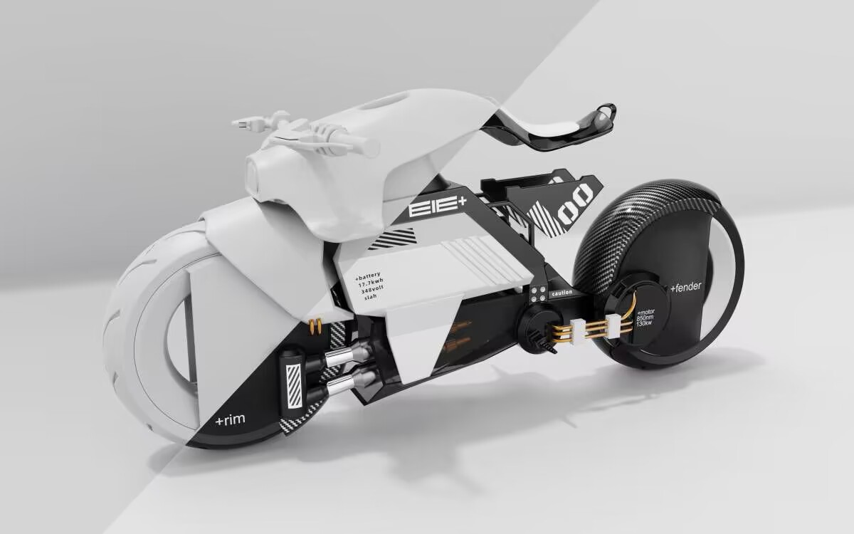 Some copies of motorcycle rendering，