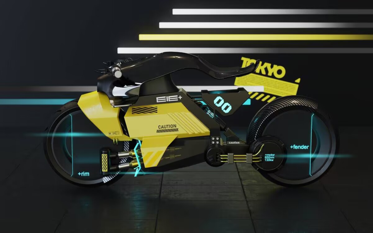 Some copies of motorcycle rendering，